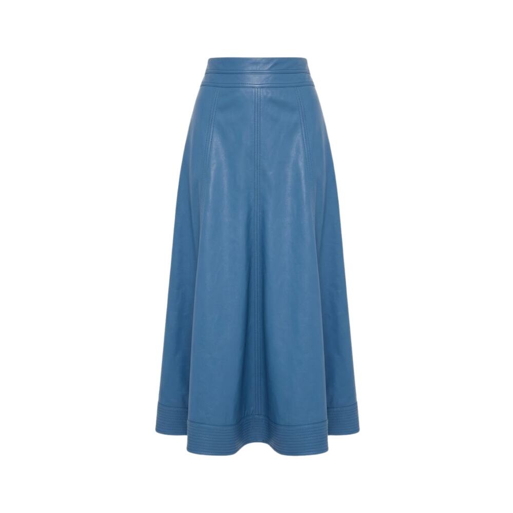 TUCKERNUCK Blue Leather Brynn Skirt Size 6 NWT Retail $248 Tuckernuck - Picture 7 of 7